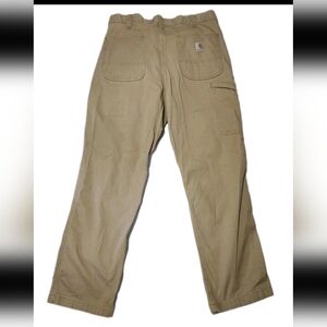 Carhartt Relaxed Fit Tan Work Pants Rugged Flex Ripstop Men's 36 X 30 Pant VGC